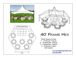 40x40 Hexagon Frame Tent