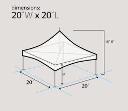 20X20 Frame High Peak Tent