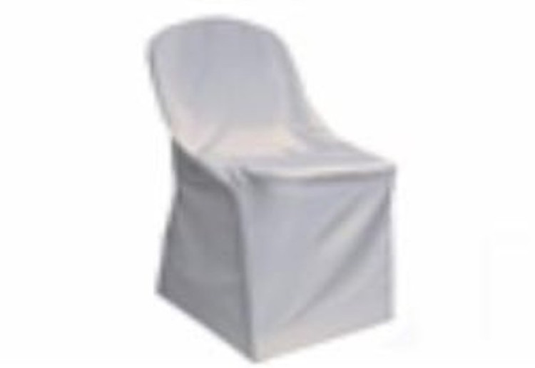 White Polyester Chair Cover