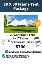 20x30 Frame High Peak Tent Package