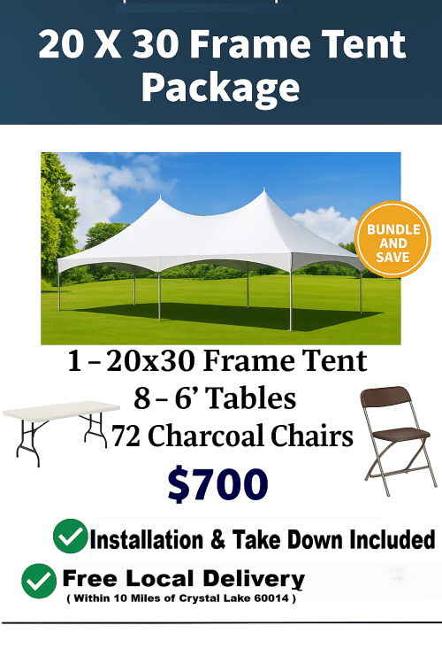 20x30 Frame High Peak Tent Package