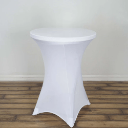 Spandex Cocktail Table Cover White