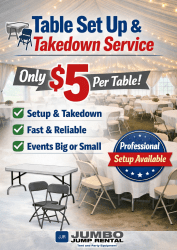Table Set up & Takedown Service